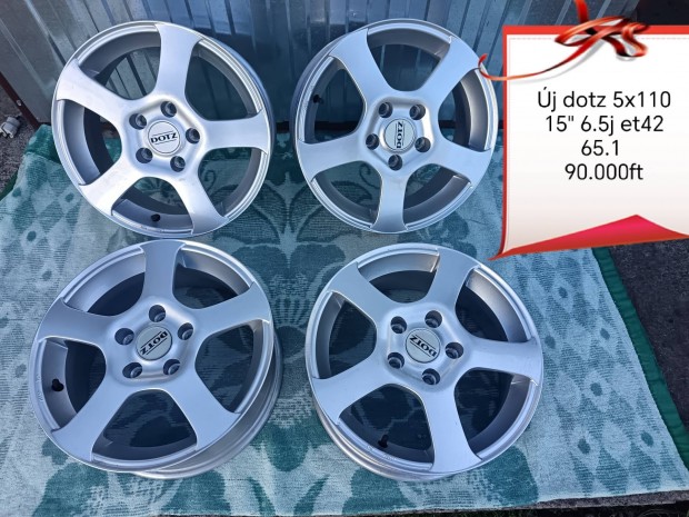 új 5x110 15 col alufelni szett