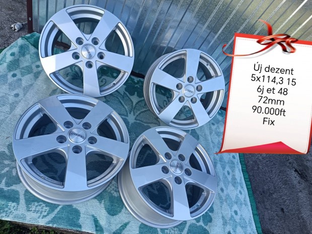 új 5x114,3 15 col alufelni szett