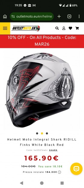 �j Shark  buk�sisak elad� , nem mugen ,Shox , Scorpion, Yamaha , ktm