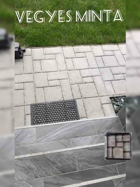 vegyes 50 betonra mintázó sablon vasból Akciós
