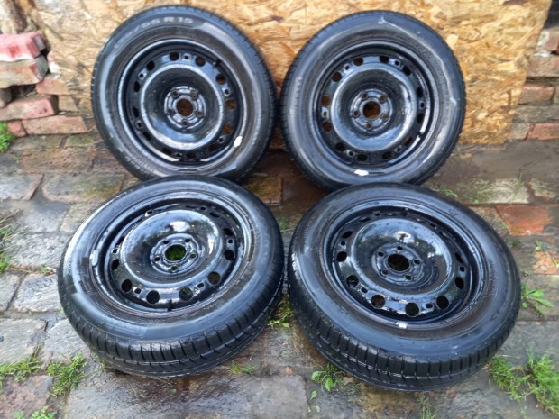 vw skoda 5x100 lemezfelni 195/55r15 gumi fabia rapid ibiza polo