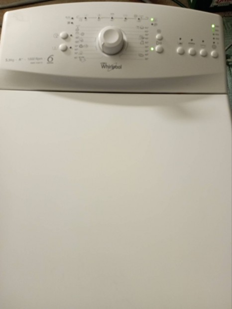 whirlpool 6 érzék felültöltős mosógép5.5kg 1000rpm