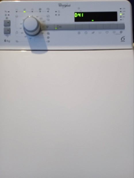 whirlpool felültöltős mosógép újszerű állapotban 6 kg 1200 rpm