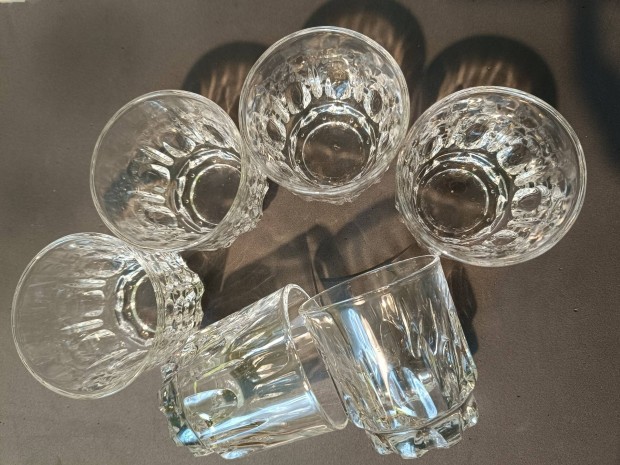 whiskys pohár szett, 6 db, nem használt
