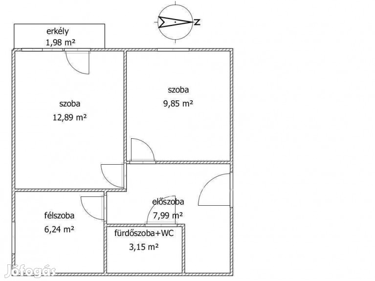 53 nm-es lakás eladó Komló