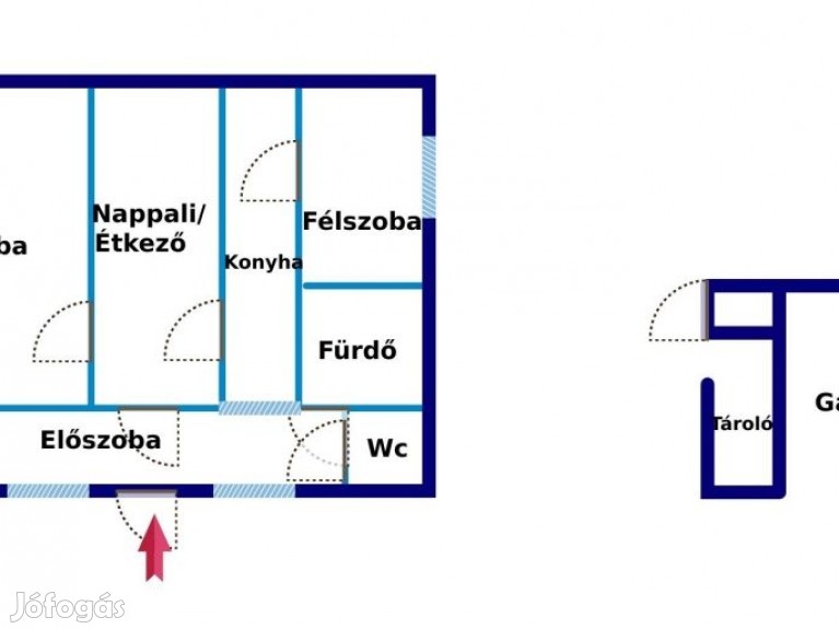 Tápiógyörgye belterületén 2 és fél szobás, önálló családi ház eladó!