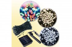 100 LED-es napelemes kerti fényfüzér
