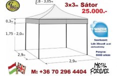 3x3 m Pavilon sátor Árusító Rendezvény Piaci Sör Kiállítási Szervíz
