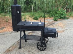 414BBQ- offset smoker-amerikai barbecue sütő