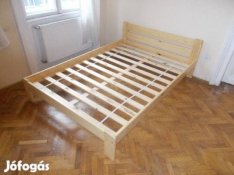 Ágy eladó, ágykeret és ágyrács, új, borovi fenyő. Vidéki szállítással!
