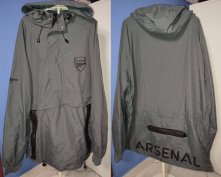 Arsenal szurkolói szürke bebújós kapucnis kabát (2XL)