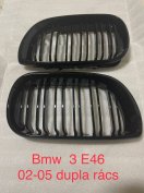 BMW E46 3 díszrács / vese / hűtőrács dupla pálcás fekete 2002-2005 -