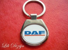 DAF ovális fém kulcstartó