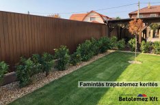 Dió famintás trapézlemez kerítés