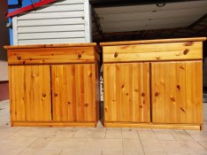 Eladó 1 db 1 fiókos , polcos fenyő komód. Másik elkelt