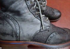 Férfi bőr bakancs elefántbőr desing