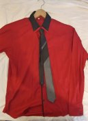 Férfi öltöny, ing, nadrág, nyakendő