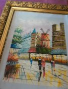 Gyönyörű Párizs utcakép festmény, olajfestmény