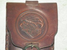 Harley Davidson emblemás bőr táska övtáska vagány bőrtáska