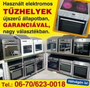 Hasznalt elektromos tűzhely tűzhelyek nagy választékban 6hónap garanci