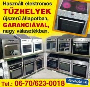 Hasznalt elektromos tűzhelyek sütők nagy választékban garanciával