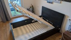 IKEA Malm Ágyneműtartós franciaágy 140x200 + ágyrács