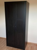 Ikea Rakkestad Gardrób 2 ajtóval, fekete-barna, 79x176 cm