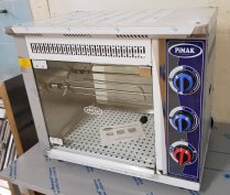 Inox ipari csirkesütő 6-8 csirkés grillsütő grillcsirkesűtő