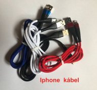 Iphone USB töltő és adatkábel 2.4A 1 méter Fekete, fehér piros kék