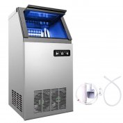 Jég jégkocka készítő gép 50kg/24óra Inox Nano fény aut tisztítás működ