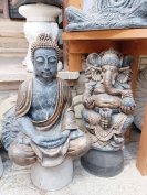 Keleti kultúra feng shui Buddha Fagyálló kerti műkő szobor Nem beton!