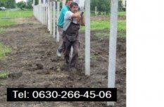 Kerítés építés. Támfal építés. Magyarország területén