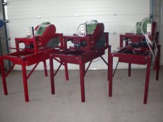 Kézi és automata sorozatvágó, tégla szeletelő, lapkavágó gép