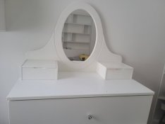 Meblik Fashion Pink 4 fiókos komód fésülködő tükörrel