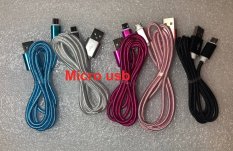 Micro USB töltő és adatkábel 2.4A 1 méter Fekete,szürke,v kék, piros,