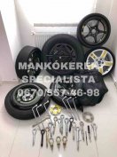 Minden Autóhoz Pótkerék Mankókerék Emelő Szett Kerékkulcs Vontatószem
