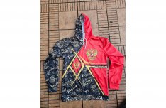 Orosz kapucnis pulóver M