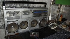 Rádiós "boombox" vintage 2 kazetta csúcs készülék mint Sharp GF 777
