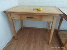 Retro konyhaasztal, fiókos, felújított