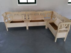 Sarokülő lóca karosláda kertibútor szék kültéribútor