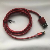 Telefon Micro USB, IOS, Type-C Mágnes Töltő Kábel 1méter fonott texti