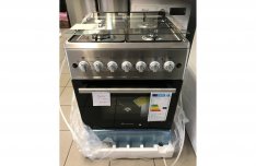 Totalcook F6B40 Inox + Nyárs Gáz + hőlég. Új kombi tűzhely(120e.helett