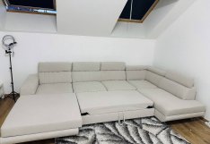 Ú alakú kanapé - ágynak nyitható