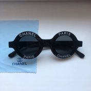 Új Chanel Paris Kerek Napszemüveg Fekete