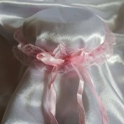 Új, rózsaszín menyasszonyi harisnyakötő, combcsipke, legényfogó