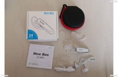 Új fehér New Bee Bluetooth 5.0 Headset - 24 óra Beszélgetési idő