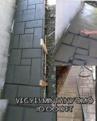 Vegyes sablon fémből készűlt beton mintanyomó