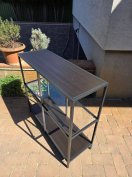 Vittsjö Polcos elem, fekete-barna/üveg, 100x93 cm