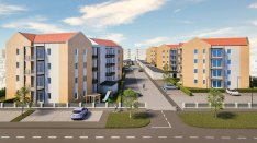 "B" épület. földszinti 45 m2, 1+2 szobás, 18 m2 privát kerttel, A++!!