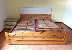 !!Raktárürítes!!Tömör fenyő franciaágy